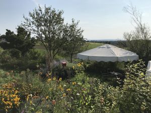 Ausblick von der Terrasse at Andreashof Jeridin in Uberlingen