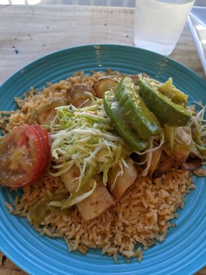 Vegan potato flautas at Casita Linda in Ocean Pines