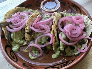 Vegan carnitas tacos  at Casita Linda in Ocean Pines