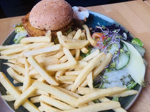 Vegan kipburger   at Blote Voeten Park - Blote Voeten Hut in Brunssum