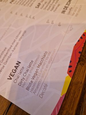 Vegan drinks! at Blote Voeten Park - Blote Voeten Hut in Brunssum