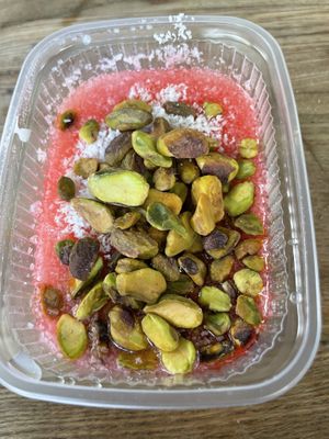 Malabi for desert  at Tzemah in Jerusalem