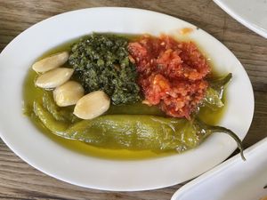 Spicy plate  at Tzemah in Jerusalem