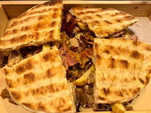 Pork Skepasti!!!! at Souvlucky in Ios