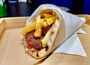 Falafel Souvlaki!!!! at Souvlucky in Ios