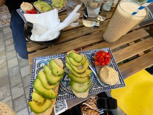 Avocado on toast with smoothie   at REVIV in Malaga