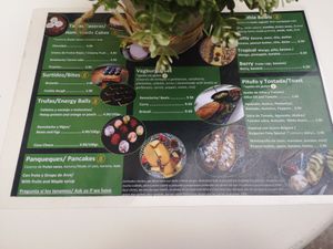 Menu at REVIV in Malaga