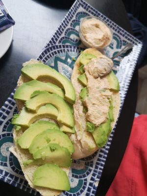 Hummus sandwich at REVIV in Malaga