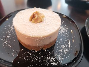 Raw vegan carrot cake at REVIV in Malaga