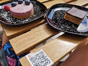 Raw vegan cakes at REVIV in Malaga