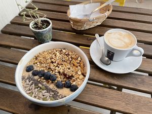 Nutty smoothie bowl  at REVIV in Malaga