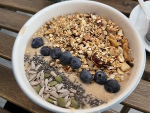 Nutty smoothie bowl  at REVIV in Malaga