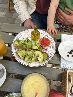 Toast with pesto   at REVIV in Malaga