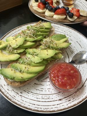 Queso toast (home made cream cheese)  at REVIV in Malaga