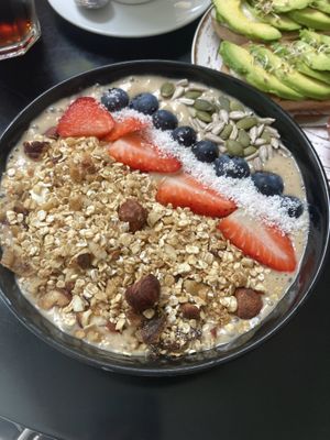 Nutty smoothie bowl  at REVIV in Malaga