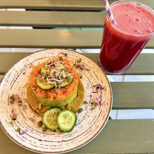 Salty pancakes  #Veganuary at REVIV in Malaga