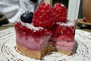 A lovely fruit tart   at REVIV in Malaga