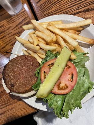 No beef burger  at Abbey Road in Virginia Beach