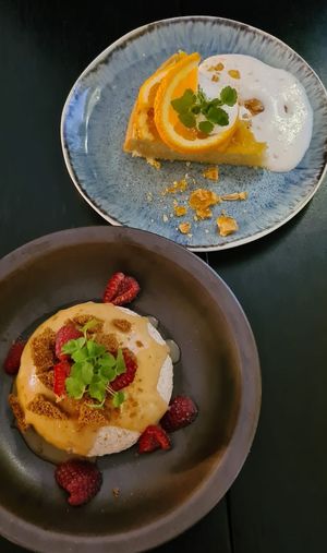 Parfait (best desert ever, just outstanding!!!) and delicious orange cake at De Nieuwe Kantine in Arnhem