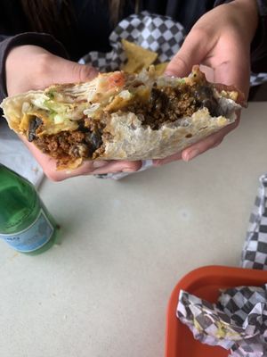 Inner crunch wrap   at Vegan Junk Food in Portland