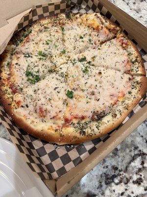 Cheese pizza  at Vegan Junk Food in Portland