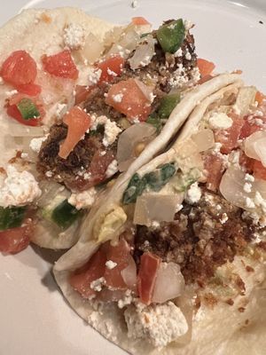 Fish tacos   at Vegan Junk Food in Portland