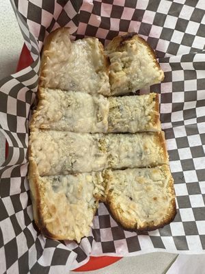Cheesy garlic bread #Veganuary at Vegan Junk Food in Portland
