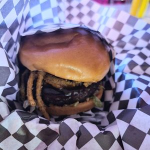 Burger at Vegan Junk Food in Portland