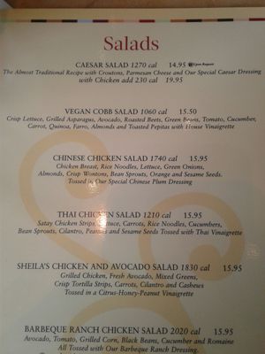 They even have a vegan salad with vegan in the name. Although I didn't get it it is a pretty cool option. at The Cheesecake Factory in Birmingham