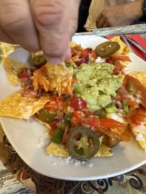 Vegan nachos  at La Casita Mexicana in Fuengirola