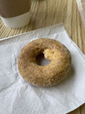 An apple cider donut  at Fired On The Mountain Cafe in Lincoln