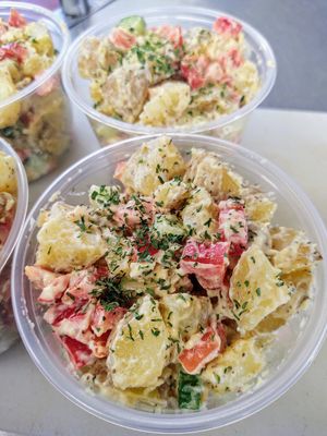 Vegan potato salad. at Fired On The Mountain Cafe in Lincoln