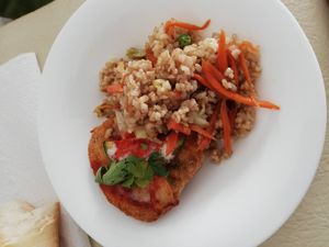 La comida que tomamos a el bambú. El arroz fue muy rico at El Bambu in Ushuaia