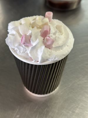 Vegan VIP hot chocolate  at Ice Cafe in Brighton