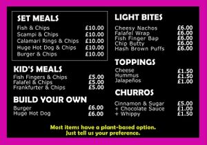 Spring 2024 Food menu at Ice Cafe in Brighton