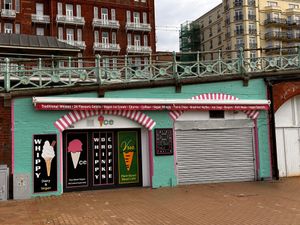 Closed! Please check for opening hours and do remember, this seafront café is seasonal and weather dependent. at Ice Cafe in Brighton