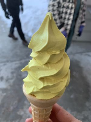 Golden milk soft serve   at Offbeat Creemee in Essex Junction
