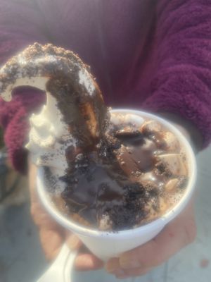Hot chocolate float 🤤  at Offbeat Creemee in Essex Junction
