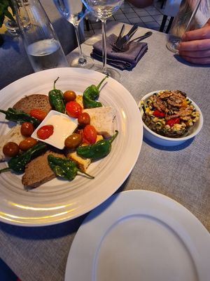 Zucchini Tartar on the right side at Casito Mediterraneo in Gran Canaria