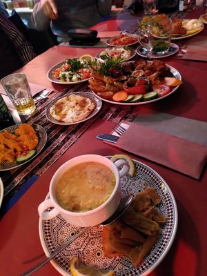We shared all the vegan side dishes, it was delicious! at Sha'aam in Valkenburg