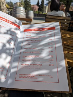 Current menu at From Heaven in Bad Ragaz