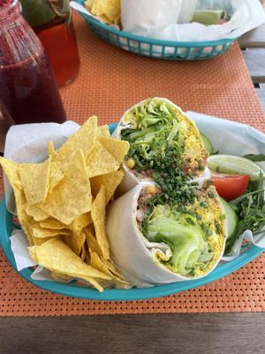 Breakfast Burrito with vegan scrumbled egg  at Sneak In in Vienna