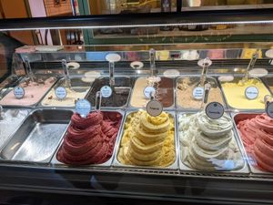 Some of the flavors(vegan and non vegan) at Anita Gelato - Old San Juan in San Juan