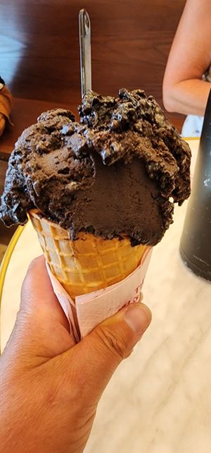 Chocolate cookie crunch on waffle cone at Anita Gelato - Old San Juan in San Juan