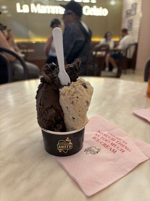 chocolate cookie and banana date  at Anita Gelato - Old San Juan in San Juan