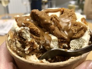 Biscoff tiramisu at Slow Rise Pizza in Lincoln