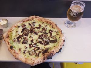 Garlic mushroom #Veganuary at Slow Rise Pizza in Lincoln