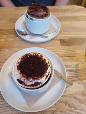 The Mocha and Classic tiramisus. Just the best. at Slow Rise Pizza in Lincoln