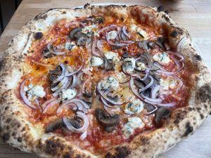 Mushroom and Stilton  at Slow Rise Pizza in Lincoln