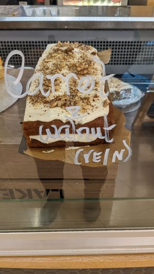 Carrot & walnut cake at The Café at Lakeland in Windermere